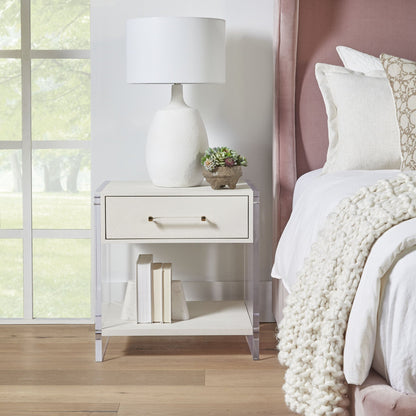 Table de chevet 1 tiroir Sonia Shagreen