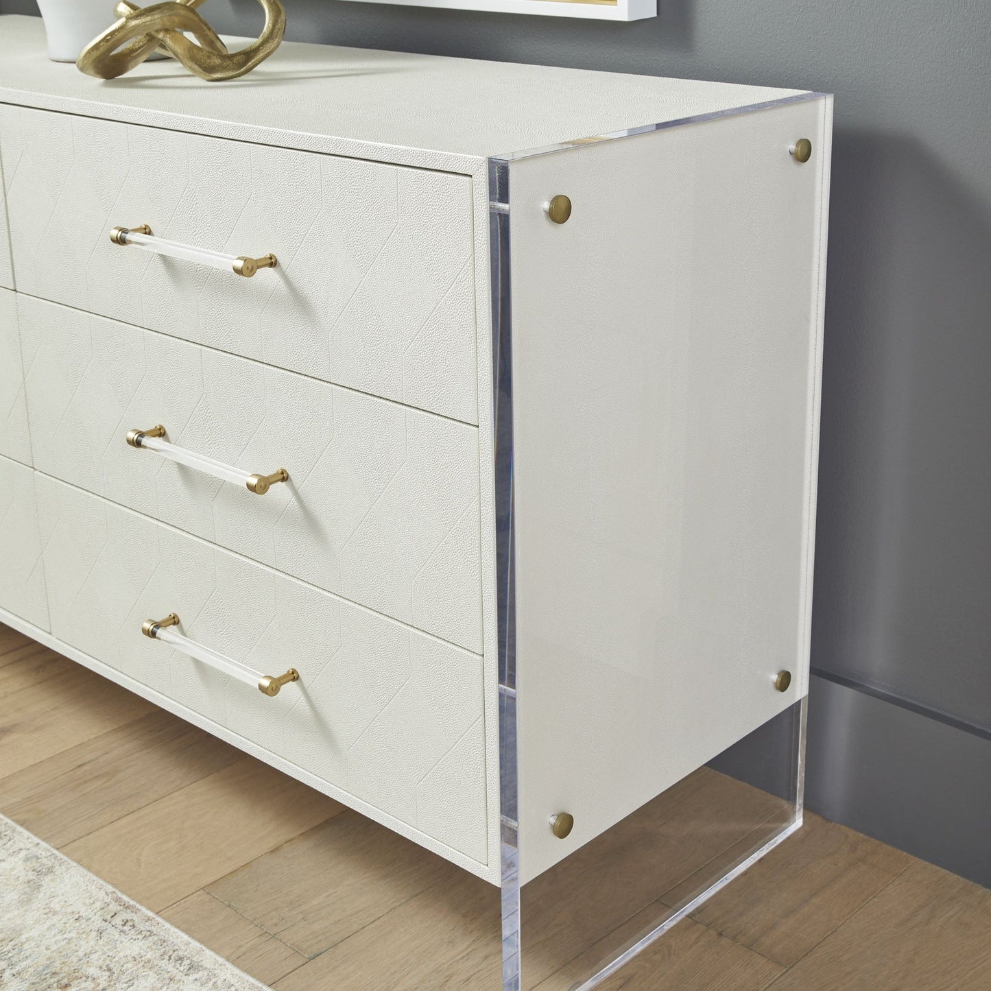 Commode double 6 tiroirs Sonia Shagreen