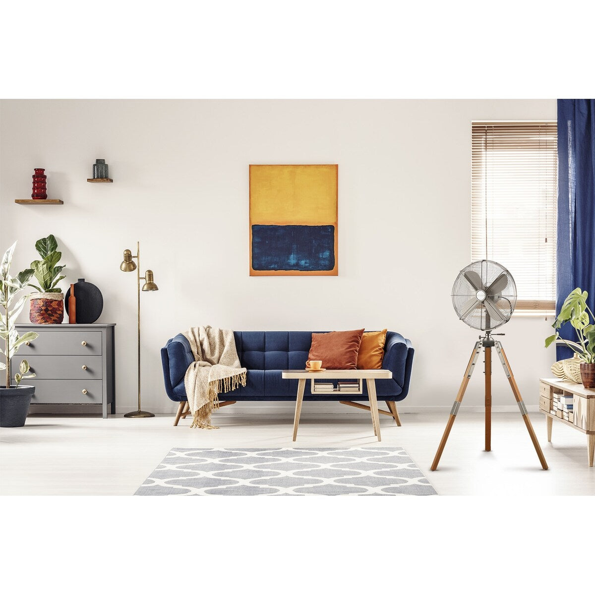 Ventilateur sur pied Star Fans Star Tripod 16 pouces avec pieds en bois