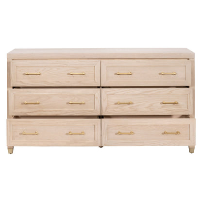 Commode double à 6 tiroirs Stella