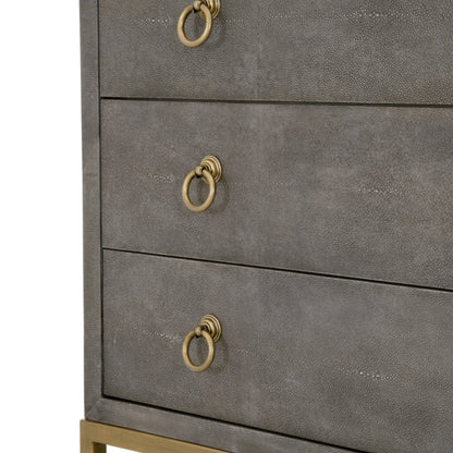Table de chevet 3 tiroirs Strand Shagreen