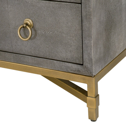 Table de chevet 3 tiroirs Strand Shagreen
