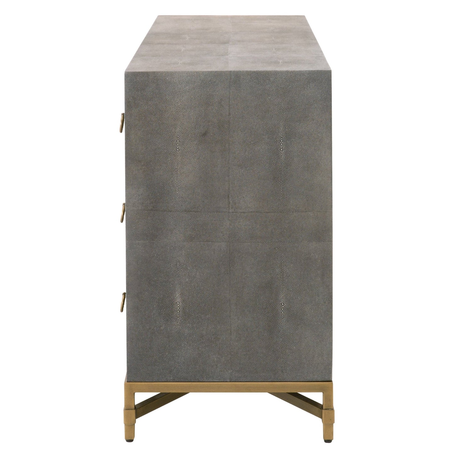 Commode double à 6 tiroirs Strand Shagreen