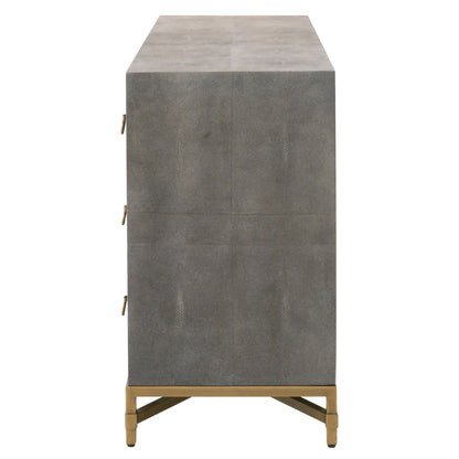 Commode double à 6 tiroirs Strand Shagreen