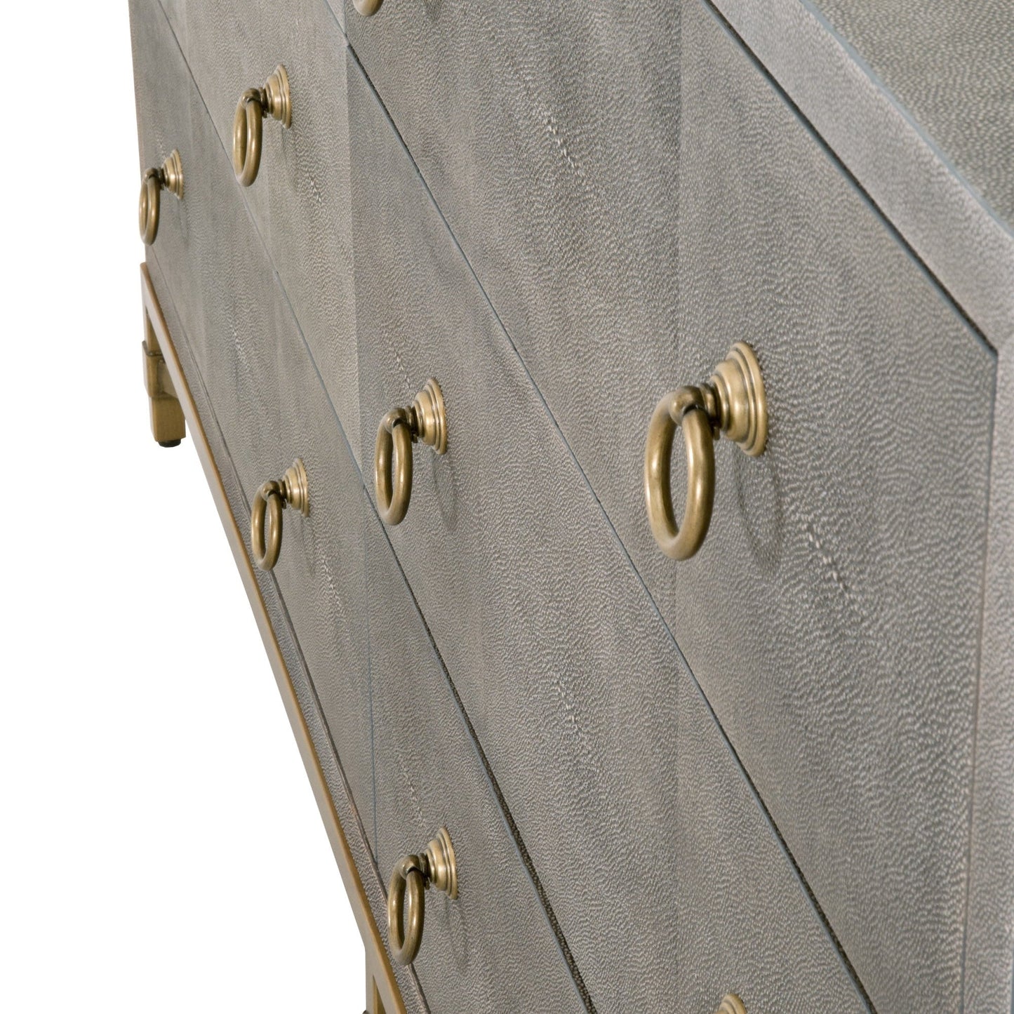 Commode double à 6 tiroirs Strand Shagreen