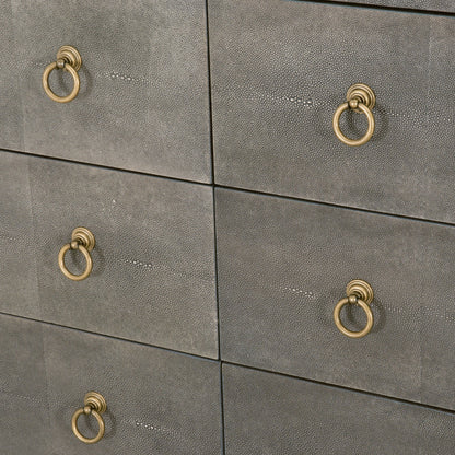 Commode double à 6 tiroirs Strand Shagreen