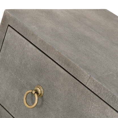 Commode double à 6 tiroirs Strand Shagreen