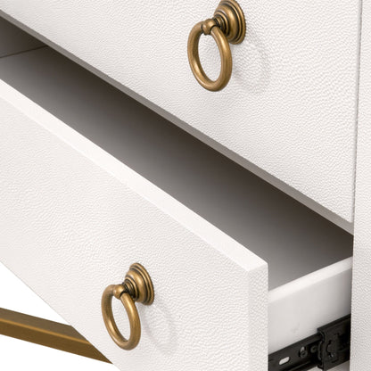 Table de chevet à 2 tiroirs Strand Shagreen