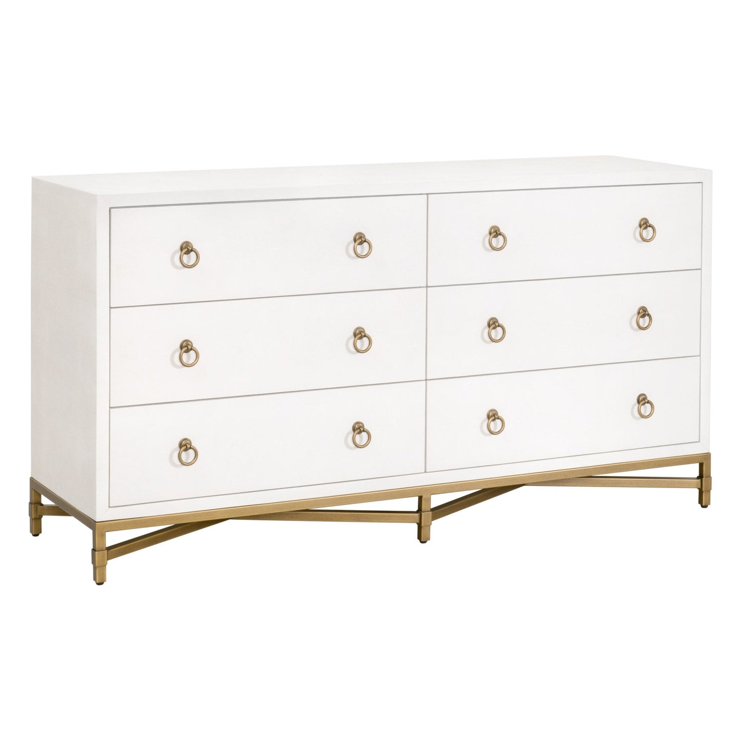 Commode double à 6 tiroirs Strand Shagreen