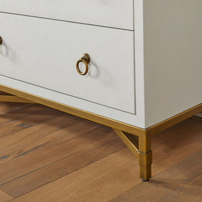 Commode double à 6 tiroirs Strand Shagreen