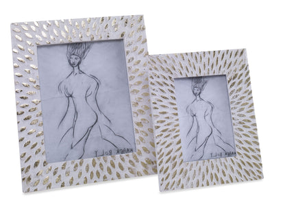 Cadre Sunrays 8x10 – Bois de manguier blanchi