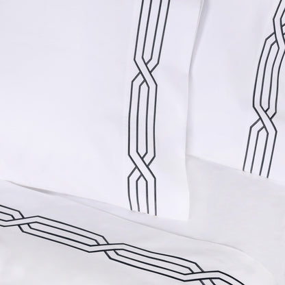 Parure de draps unie écologique en coton égyptien de qualité supérieure 1 200 fils