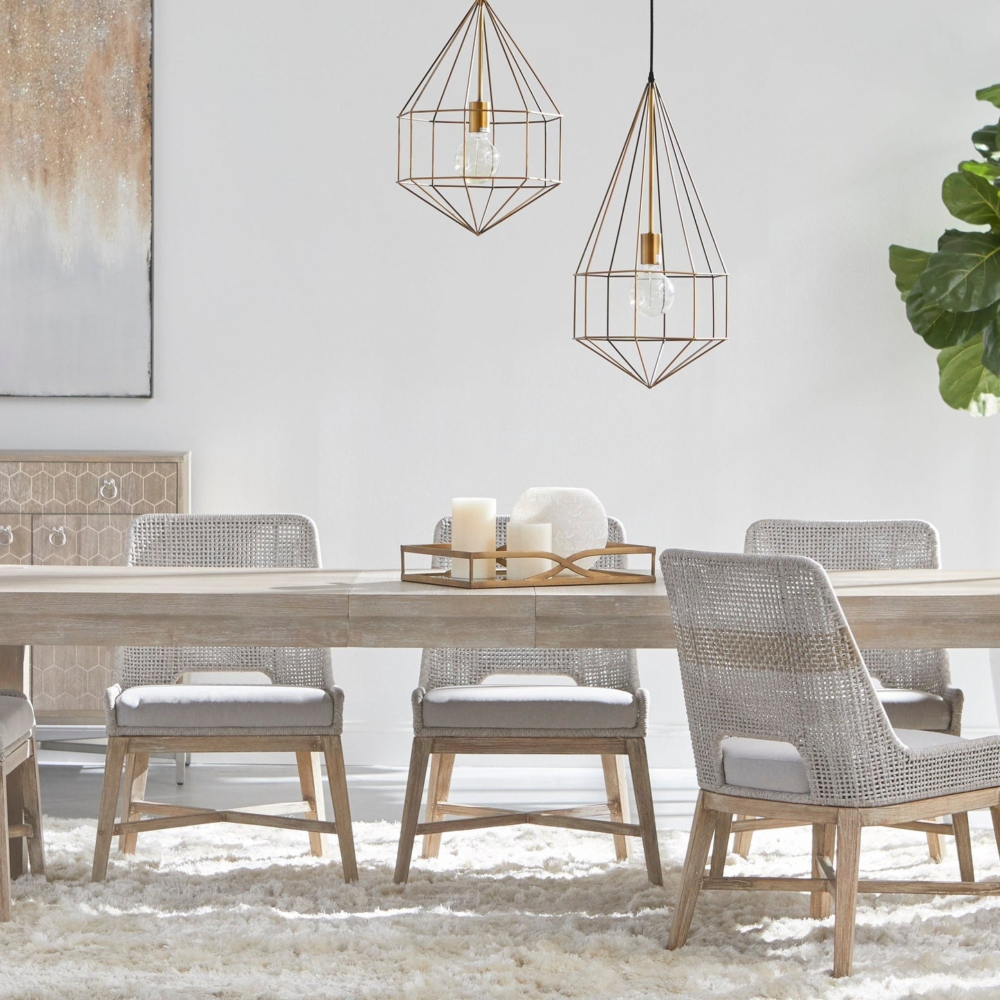 Chaise de salle à manger en tapisserie, lot de 2