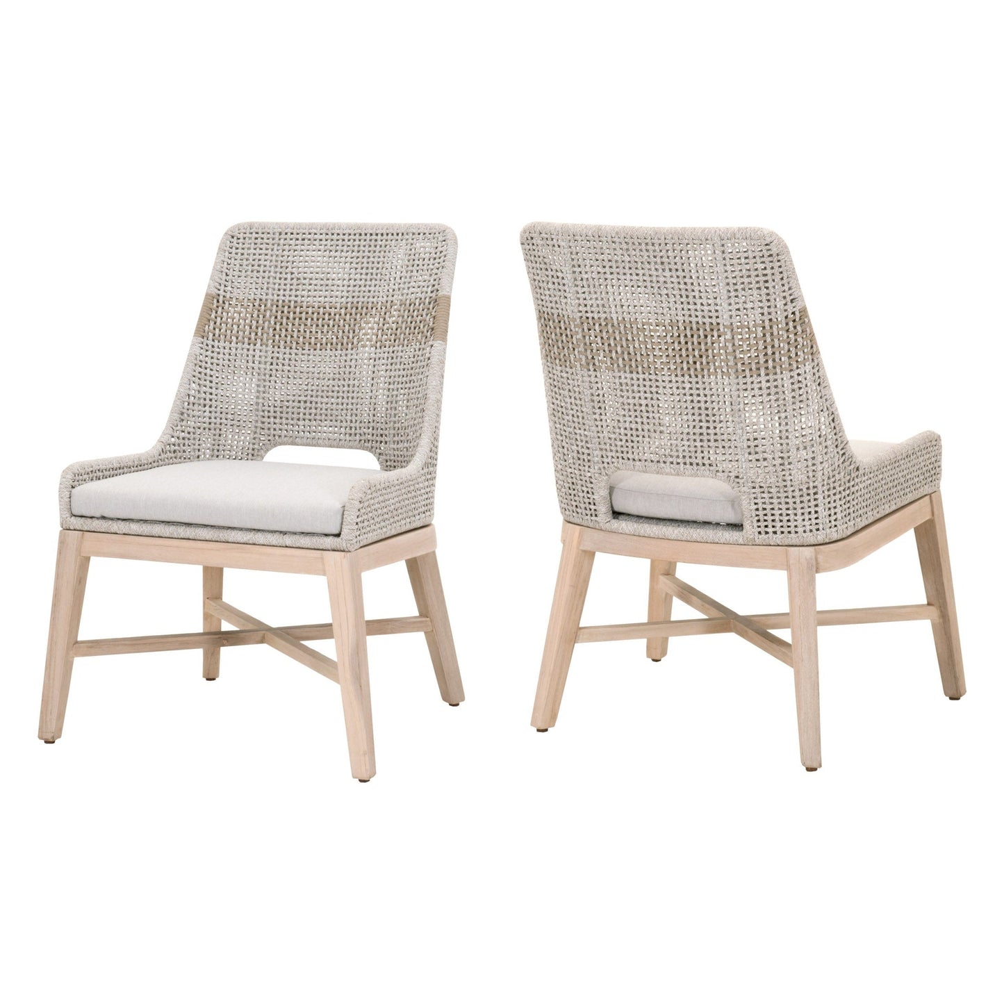 Chaise de salle à manger en tapisserie, lot de 2