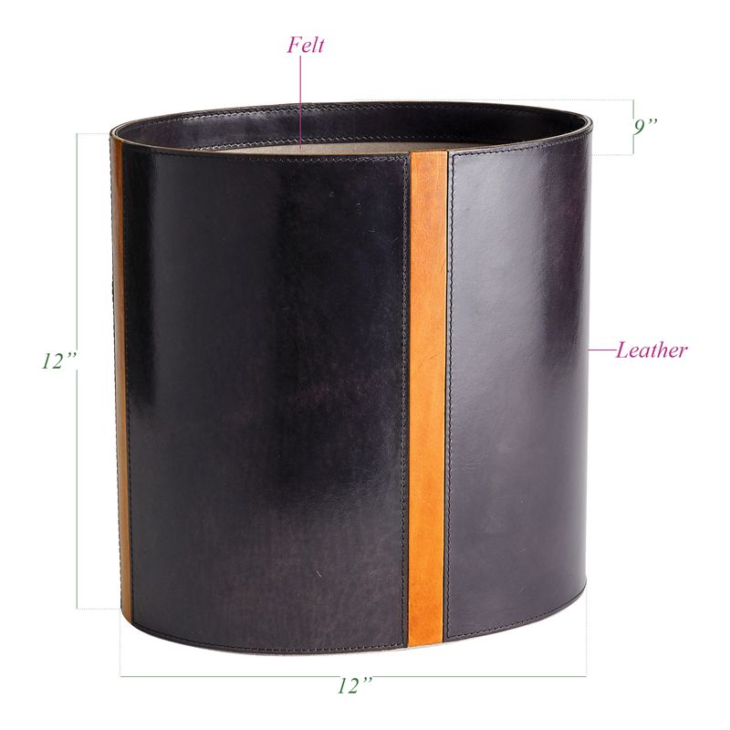 Panier Thistle – Cuir bleu marine et cigare