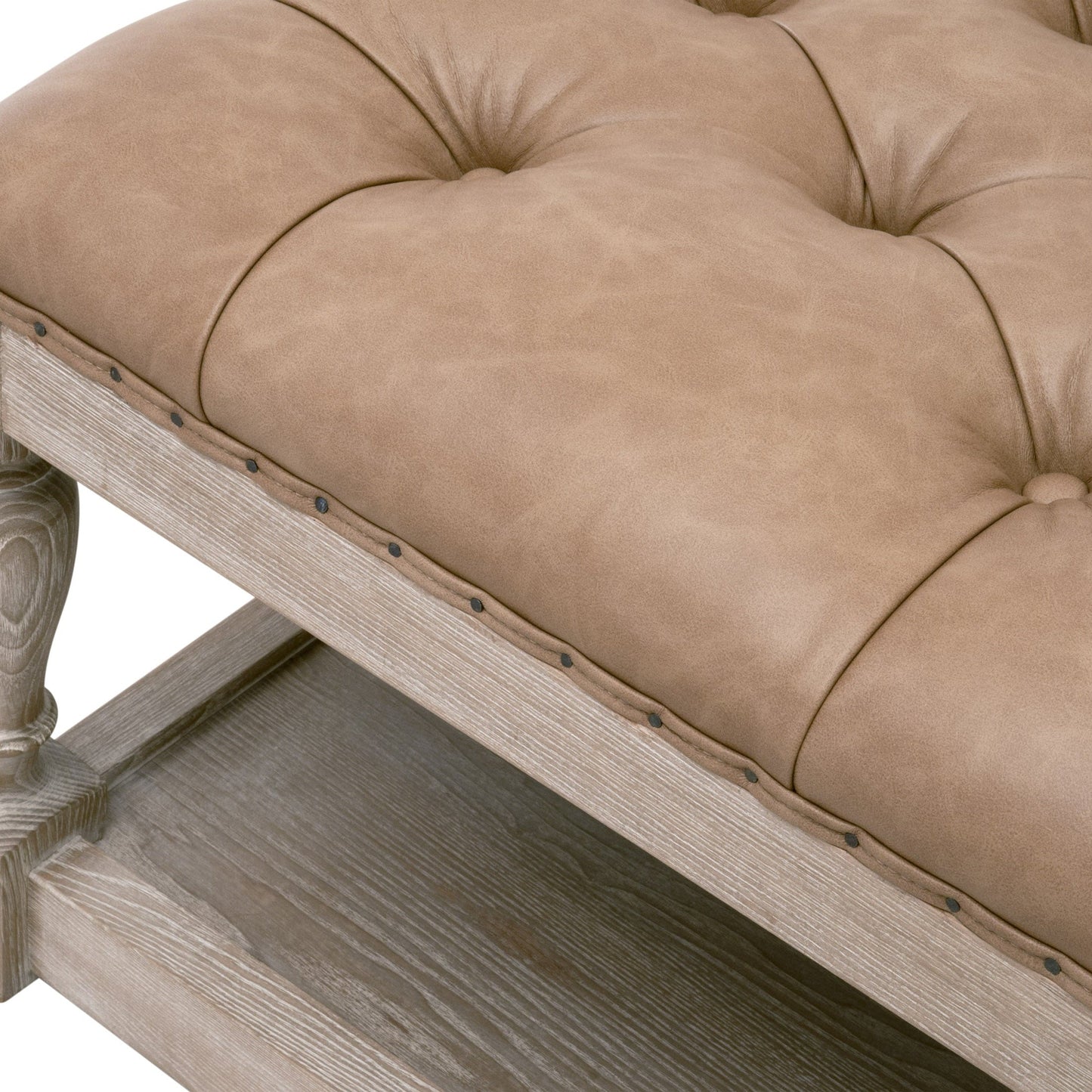 Table basse rectangulaire capitonnée et rembourrée Townsend