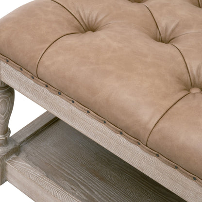 Table basse rectangulaire capitonnée et rembourrée Townsend