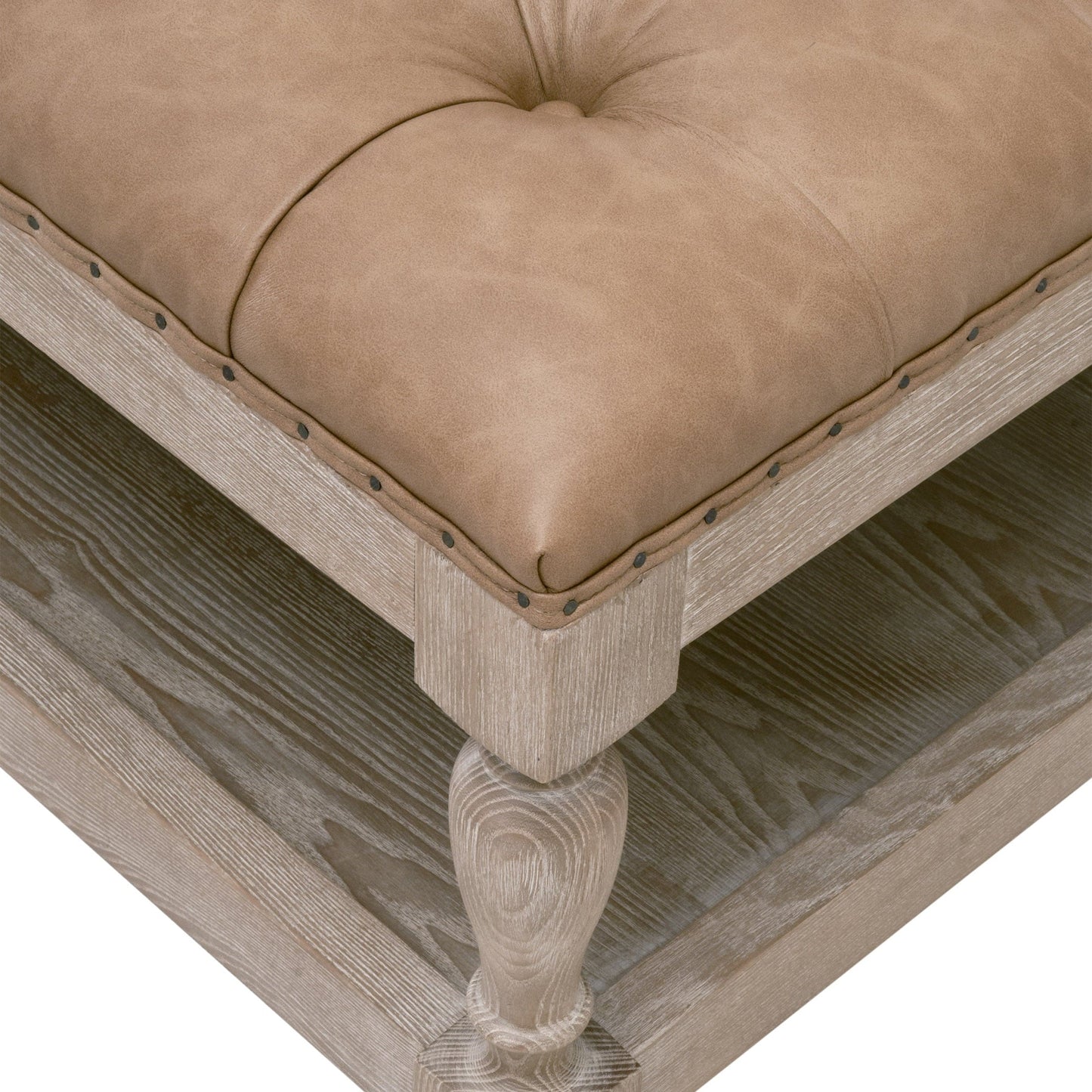 Table basse rectangulaire capitonnée et rembourrée Townsend