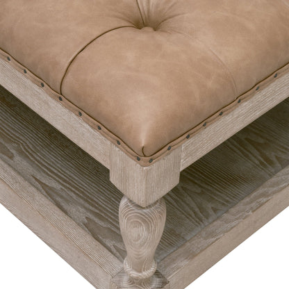 Table basse rectangulaire capitonnée et rembourrée Townsend