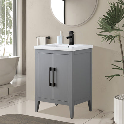 Meuble-lavabo simple Vanity Art 20, 24 ou 30 avec dessus en céramique
