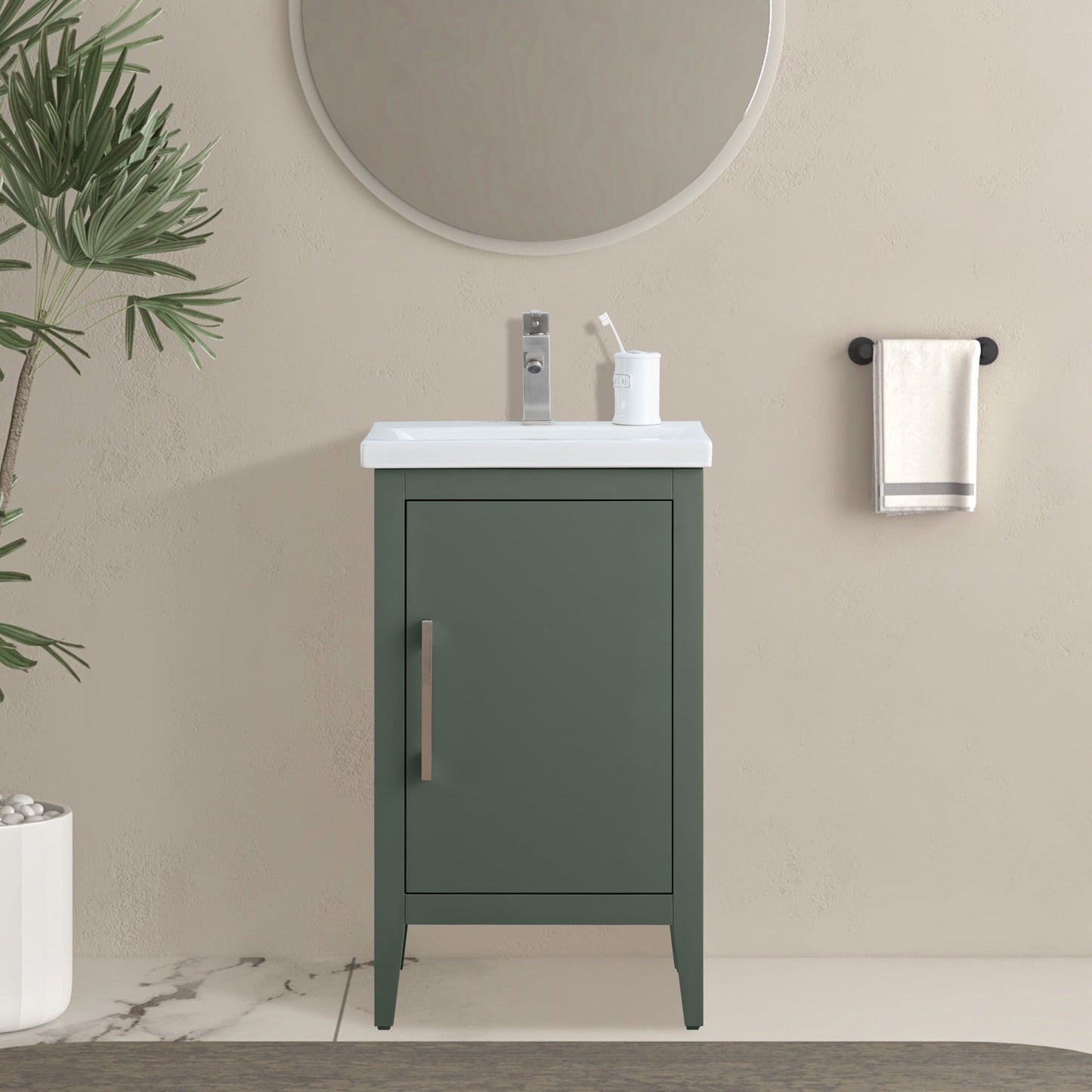 Meuble-lavabo simple Vanity Art 20, 24 ou 30 avec dessus en céramique