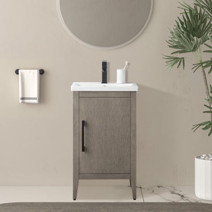 Meuble-lavabo simple Vanity Art 20, 24 ou 30 avec dessus en céramique