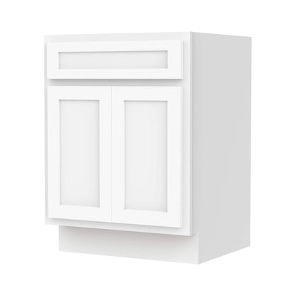 Meuble-lavabo simple en bois massif de 24 pouces de Vanity Art