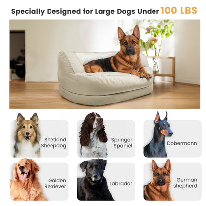 Lit orthopédique imperméable en mousse pour chien WOWMAX pour grands chiens