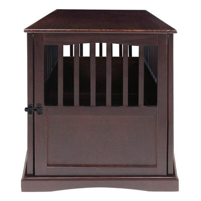 Table d'appoint en bois pour cage pour animaux de compagnie avec porte verrouillable