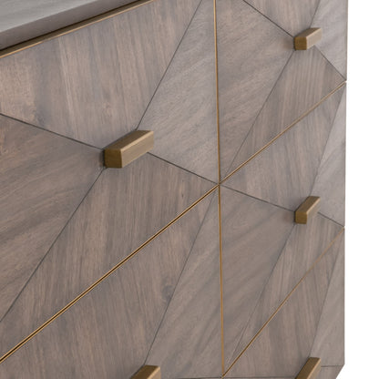 Commode double Wynn à 6 tiroirs