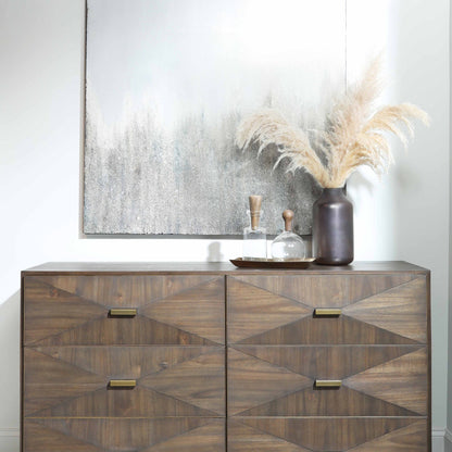 Commode double Wynn à 6 tiroirs