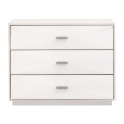 Table de chevet à 3 tiroirs Wynn Shagreen