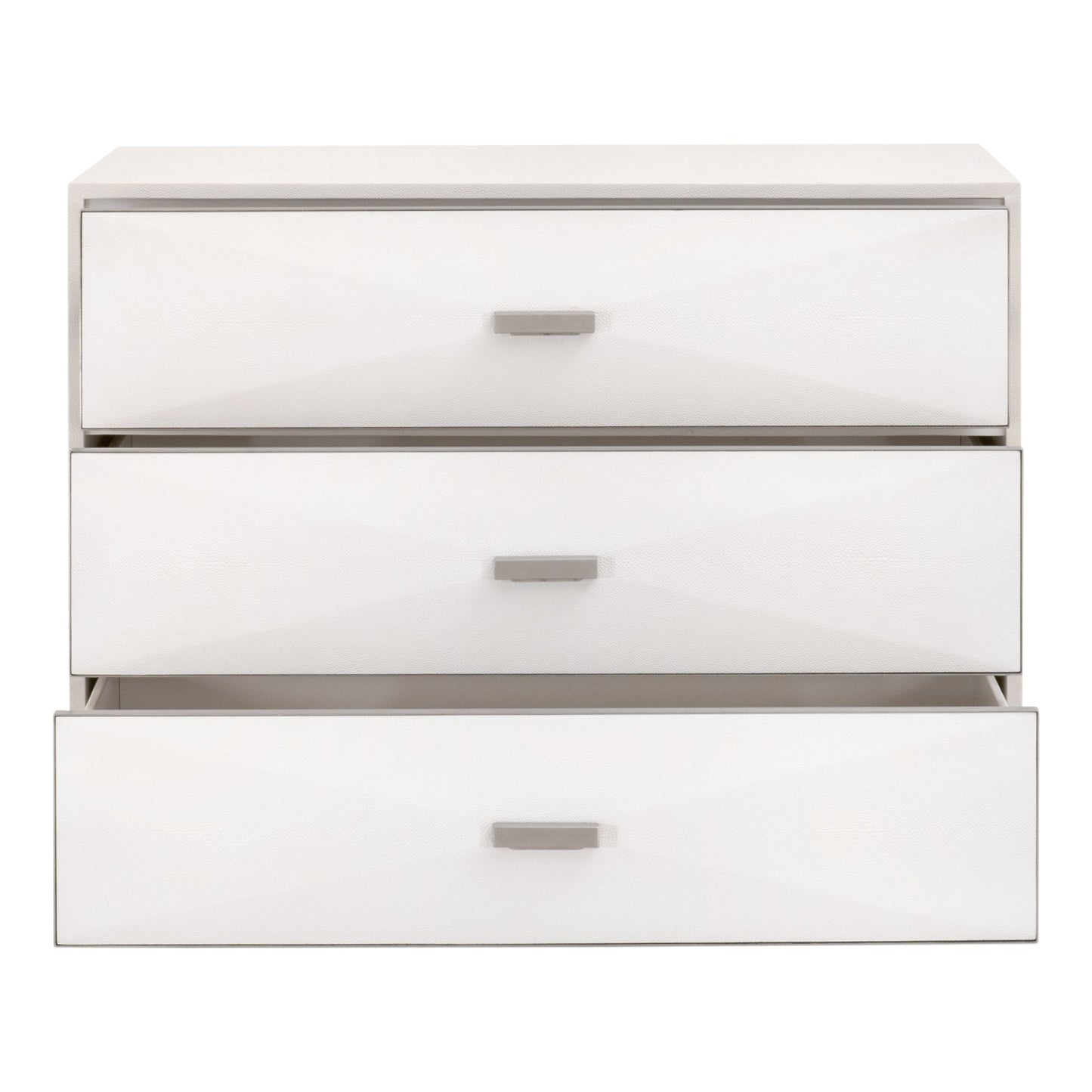 Table de chevet à 3 tiroirs Wynn Shagreen