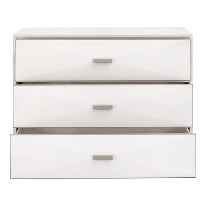 Table de chevet à 3 tiroirs Wynn Shagreen