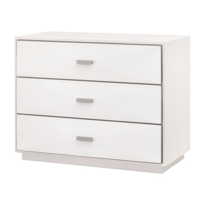 Table de chevet à 3 tiroirs Wynn Shagreen