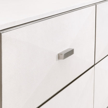 Commode double à 6 tiroirs Wynn Shagreen