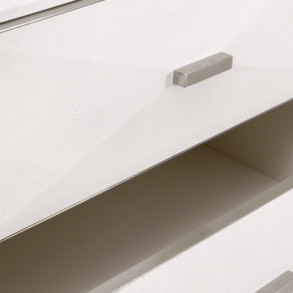 Commode double à 6 tiroirs Wynn Shagreen