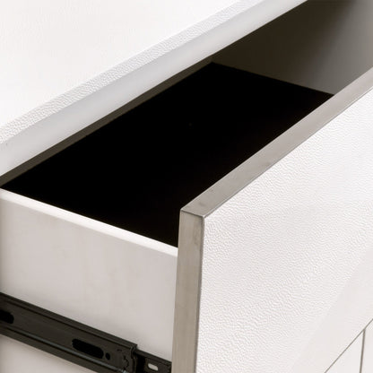 Commode double à 6 tiroirs Wynn Shagreen