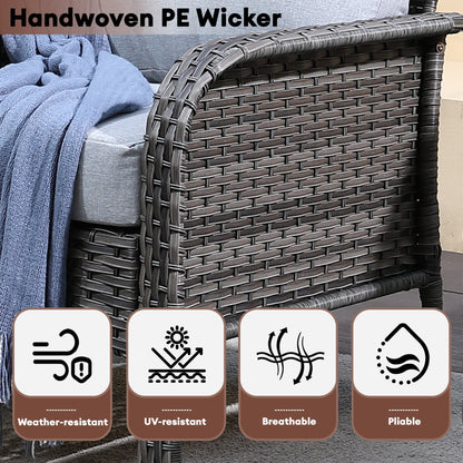 Ensemble de conversation de 4 pièces pour patio extérieur XIZZI avec table