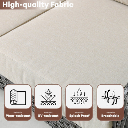 Ensemble de conversation de 4 pièces pour patio extérieur XIZZI avec table