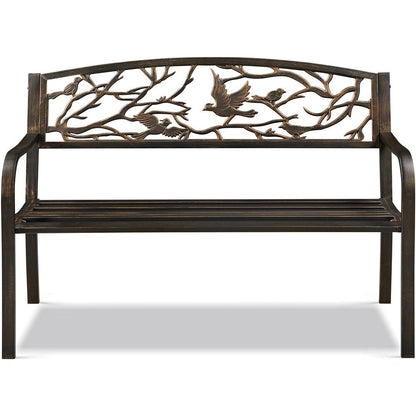 Banc de jardin Yaheetech en métal pour l'extérieur - N/A