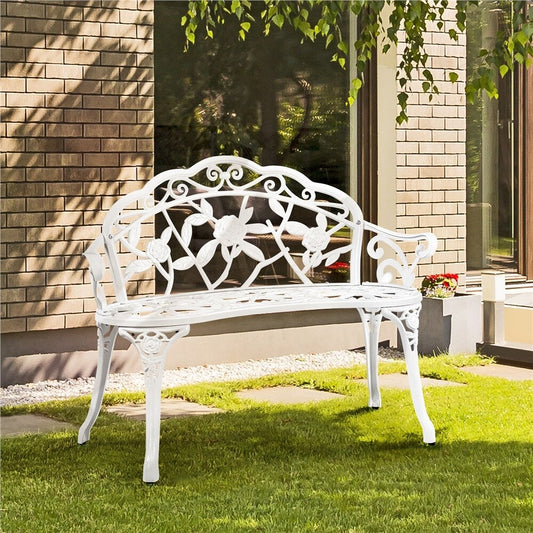 Banc de jardin en métal d'extérieur Yaheetech - N/A