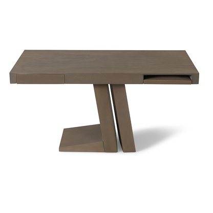 Bureau de poche Zag – Finition bois gris tourterelle et marron, 45